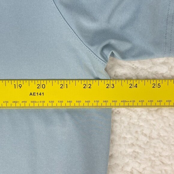 Swannies Men's Solid Blue Short Sleeve Athletic Golf Stretch Casual Polo Size XL - Picture 5 of 12